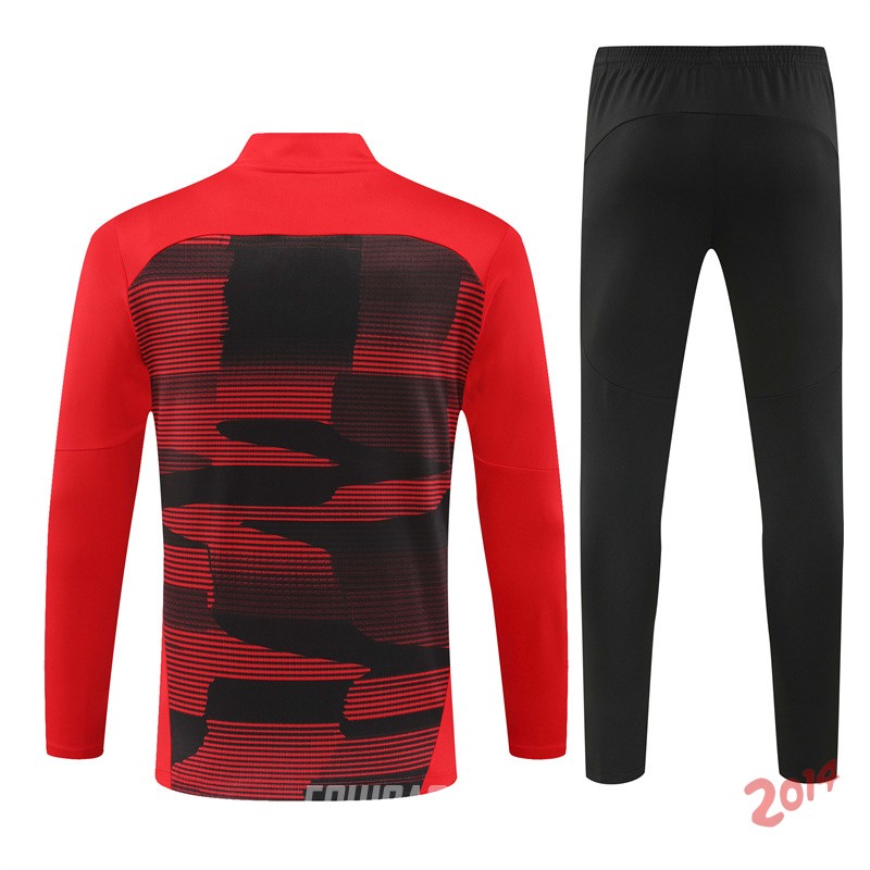 Conjunto Completo Sudadera Entrenamiento AC Milan 2024/2025 Rojo Negro