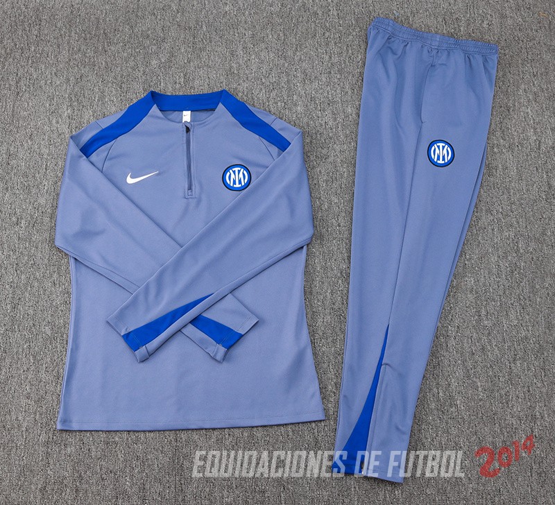 Conjunto Completo Sudadera Entrenamiento Inter Milan 2024/2025 Azul I Claro
