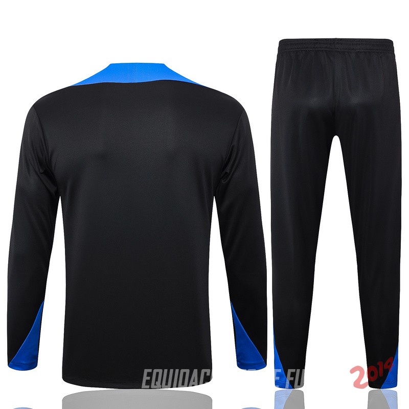 Conjunto Completo Sudadera Entrenamiento Inter Milan 2024/2025 Negro Azul