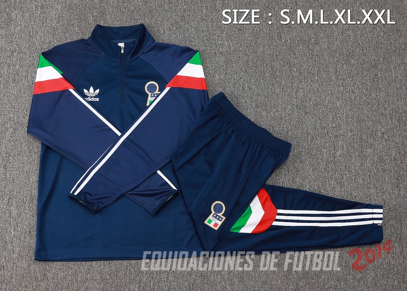 Conjunto Completo Sudadera Entrenamiento Italia 2024 Azul I Marino