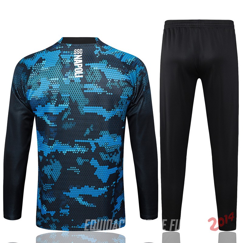 Conjunto Completo Sudadera Entrenamiento Napoli 2024/2025 Azul Negro