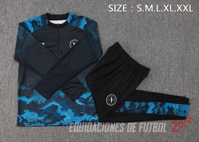 Conjunto Completo Sudadera Entrenamiento Napoli 2024/2025 Azul Negro