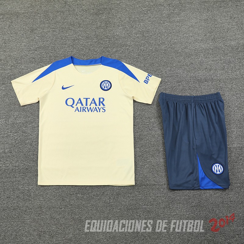 Entrenamiento Conjunto Completo Inter Milan 2024/2025 Amarillo Gris