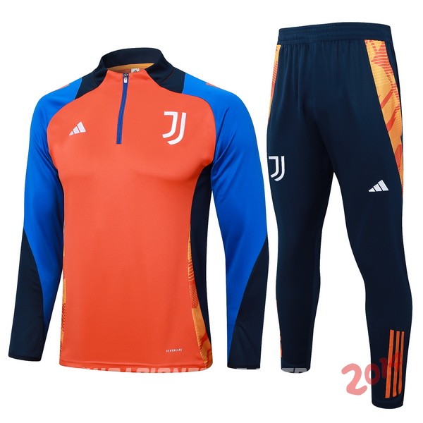 Entrenamiento Conjunto Completo Ninos Juventus 2024/2025 Naranja Azul