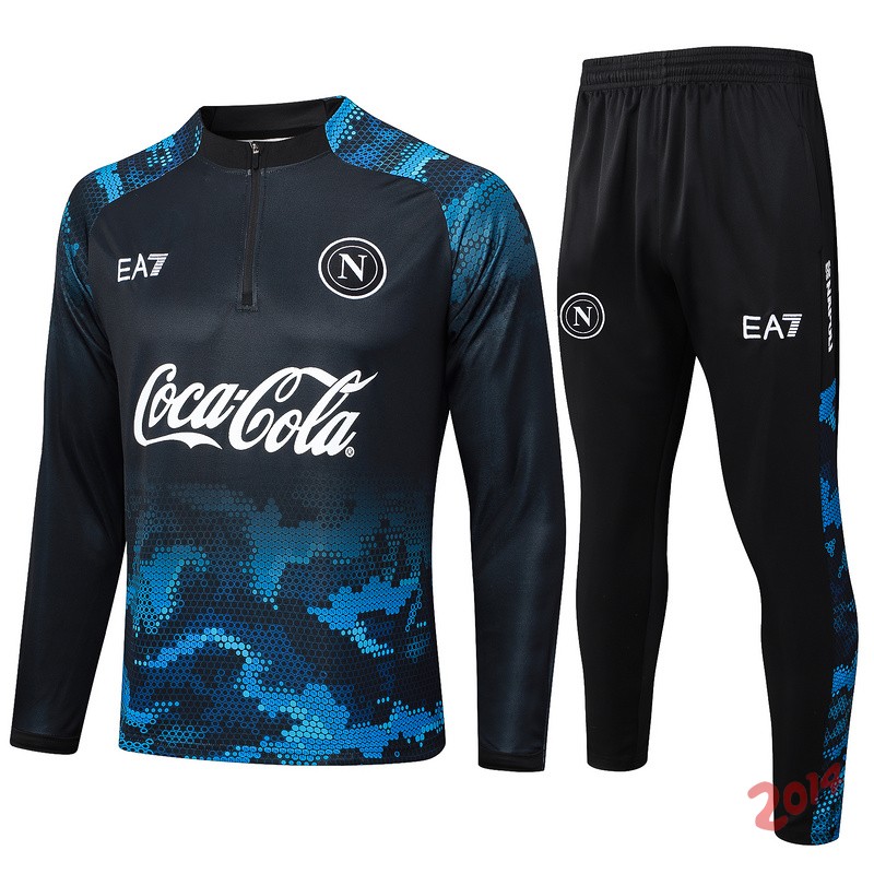Entrenamiento Conjunto Completo Ninos Napoli 2024/2025 Azul Negro