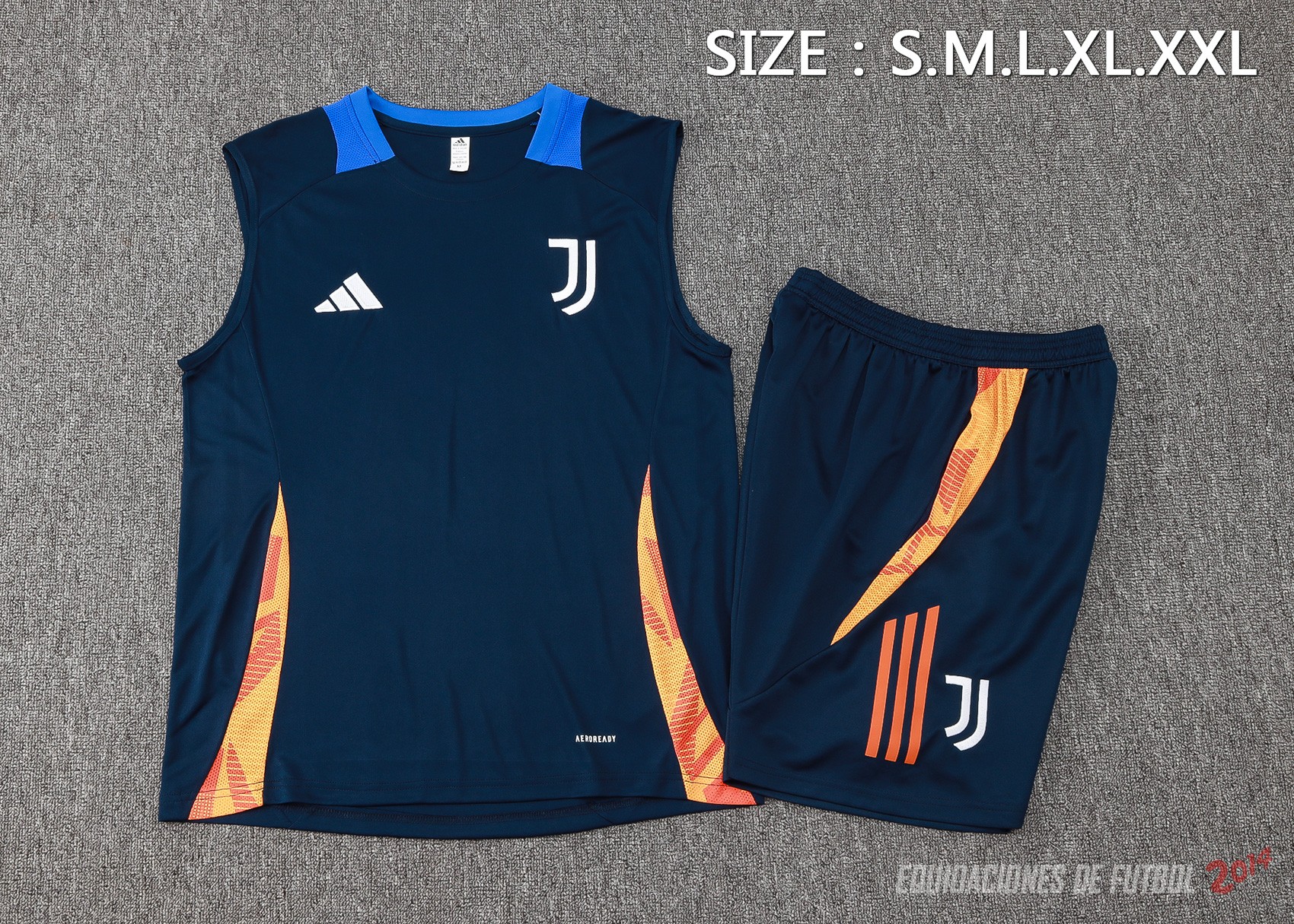 Entrenamiento Sin Mangas Conjunto Completo Juventus 2024/2025 Azul Marino