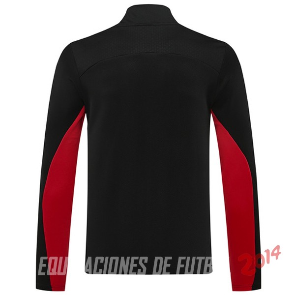 Ropa Deportiva Con Cremallera Larga AC Milan 2024/2025 Negro Rojo