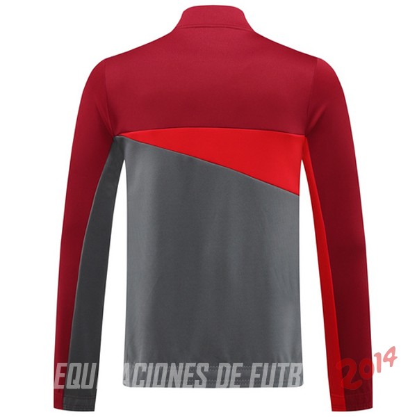 Ropa Deportiva Con Cremallera Larga AC Milan 2024/2025 Rojo Gris