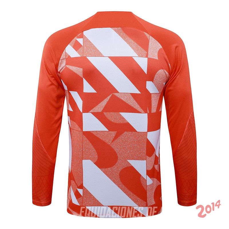 Sudadera Entrenamiento Inter Milan 2024/2025 Naranja Blanco