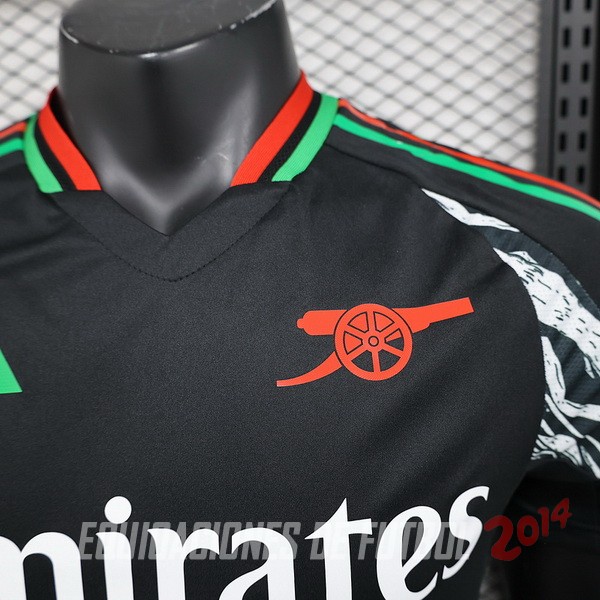 Tailandia Camiseta Del Arsenal Segunda Jugadores 2024/2025 Negro