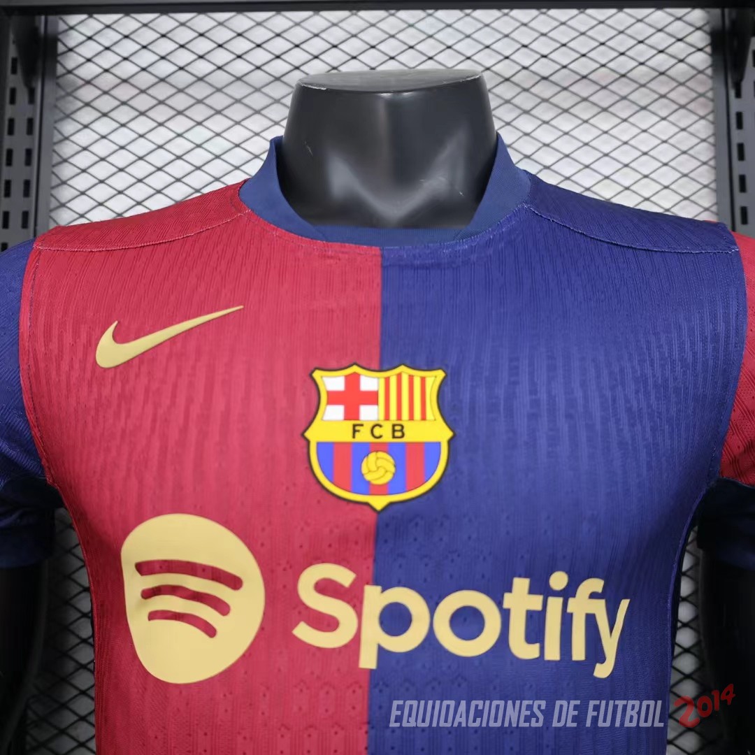 Tailandia Camiseta Del Barcelona Primera Jugadores 2024/2025 Azul Rojo