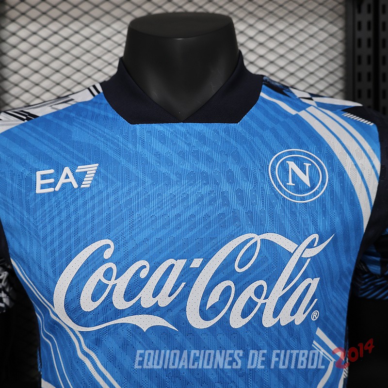 Tailandia Camiseta Del Napoli Especial Jugadores 2024/2025 Azul Blanco