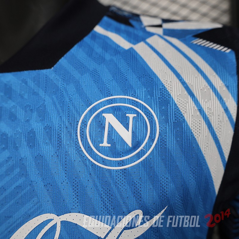 Tailandia Camiseta Del Napoli Especial Jugadores 2024/2025 Azul Blanco