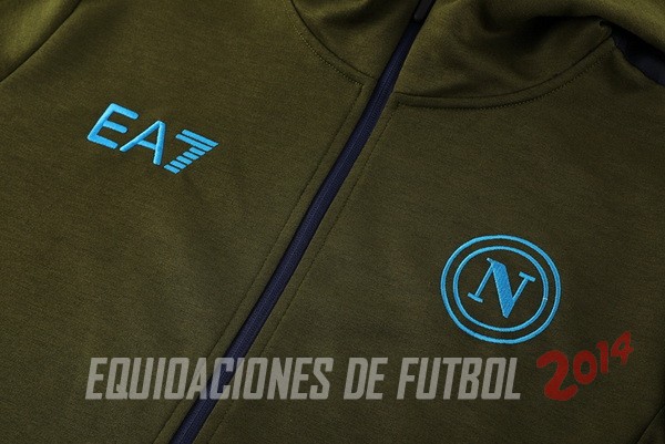 Conjunto Completo Chaqueta Con Capucha Napoli 2024/2025 Azul Verde
