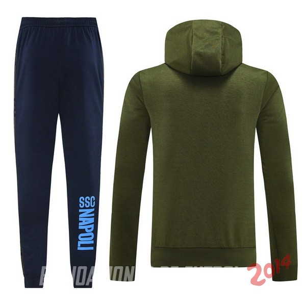 Conjunto Completo Chaqueta Con Capucha Napoli 2024/2025 Azul Verde