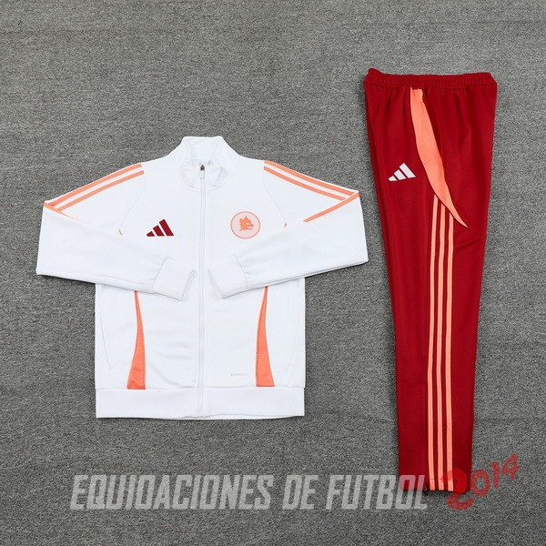 Conjunto Completo Ropa Deportiva Con Cremallera Larga AS Roma 2024/2025 Rojo