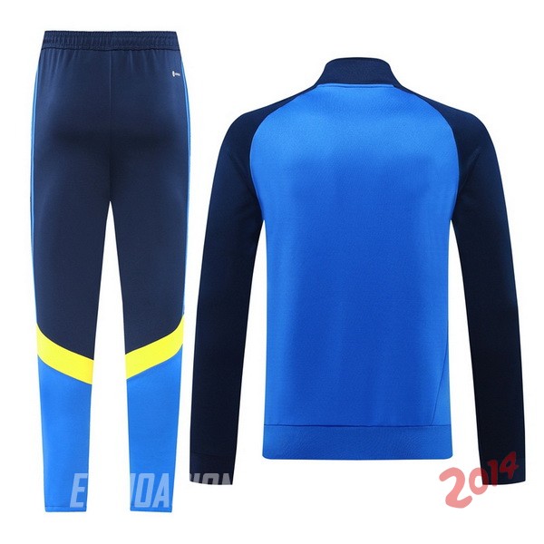 Conjunto Completo Ropa Deportiva Con Cremallera Larga Boca Juniors 2024/2025 Azul Amarillo
