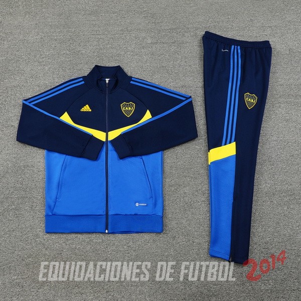 Conjunto Completo Ropa Deportiva Con Cremallera Larga Boca Juniors 2024/2025 Azul Amarillo