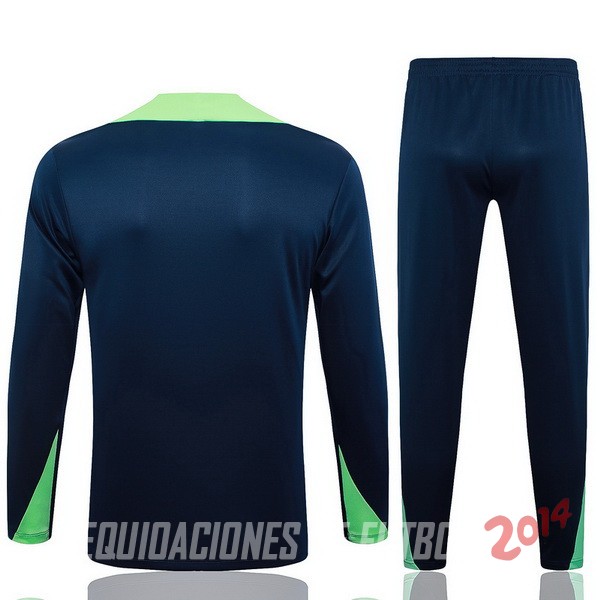 Conjunto Completo Sudadera Entrenamiento Brasil 2024 Azul