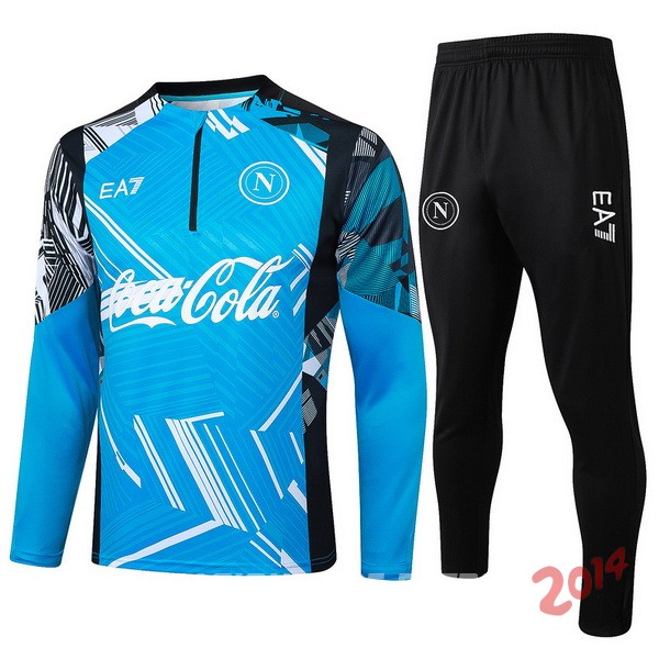 Conjunto Completo Sudadera Entrenamiento Napoli 2024/2025 Azul Negro