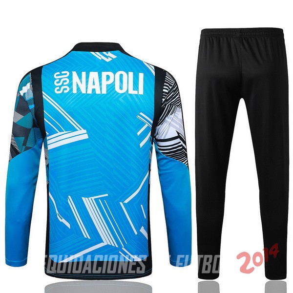 Conjunto Completo Sudadera Entrenamiento Napoli 2024/2025 Azul Negro