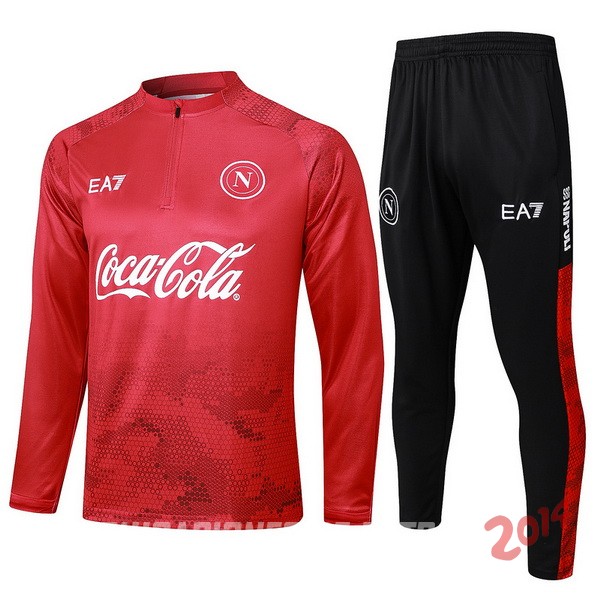 Conjunto Completo Sudadera Entrenamiento Napoli 2024/2025 Rojo Negro