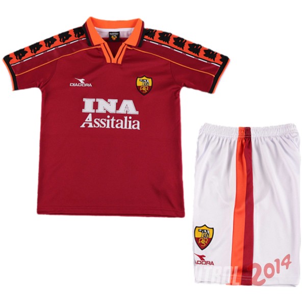 Conjunto De Ninos Roma Retro 1998/1999 Primera