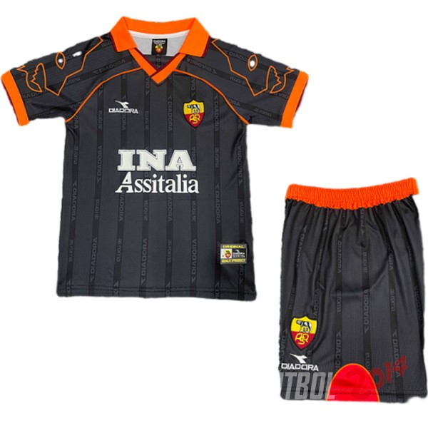 Conjunto De Ninos Roma Retro 1999/2000 Tercera