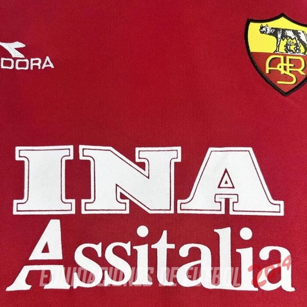 Retro Camiseta Manga Larga As Roma Primera 1998/1999