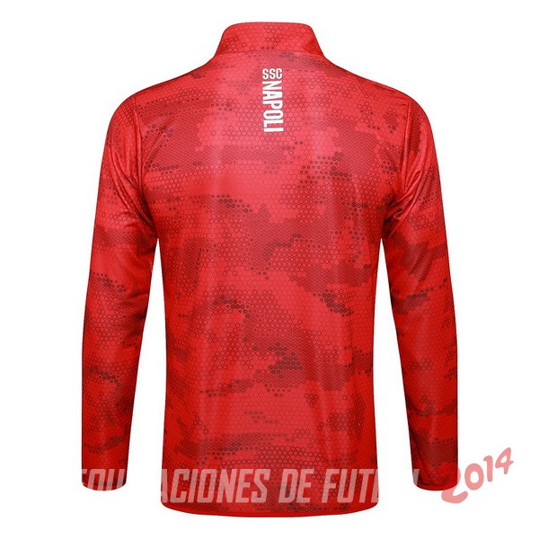 Ropa Deportiva Con Cremallera Larga Napoli 2024/2025 Rojo