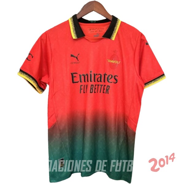 Tailandia Camiseta AC Milan 2024/2025 Fourth Rojo Verde