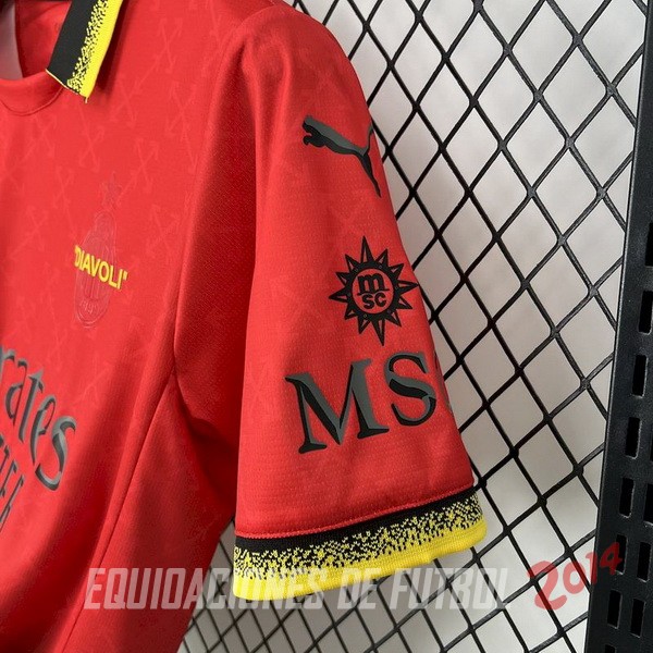 Tailandia Camiseta AC Milan 2024/2025 Fourth Rojo Verde