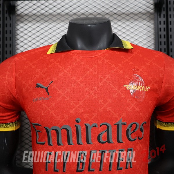 Tailandia Camiseta AC Milan Fourth Jugadores 2024/2025 Rojo Verde