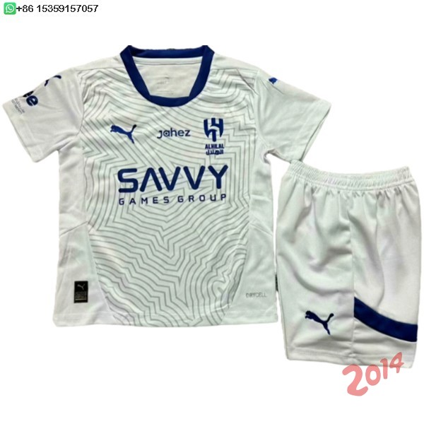 Camiseta Del Conjunto Completo Al Hilal Saudi Ninos Segunda 2024/2025