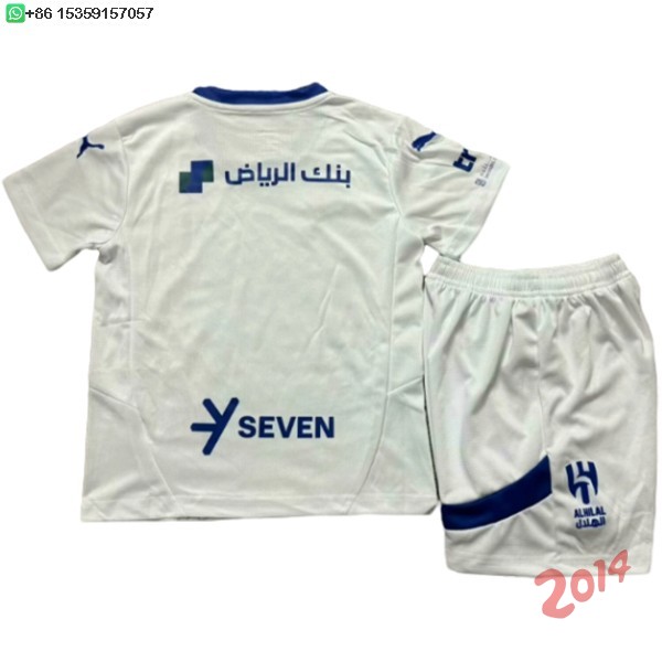 Camiseta Del Conjunto Completo Al Hilal Saudi Ninos Segunda 2024/2025