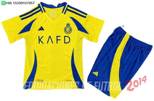 Camiseta Del Conjunto Completo Al Nassr Nino Primera 2024/2025