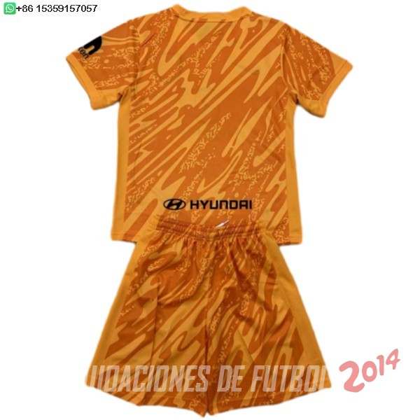 Camiseta Del Conjunto Completo Atlético Madrid Ninos Portero 2024/2025 Naranja