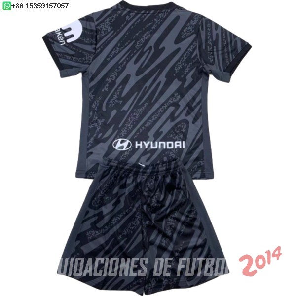 Camiseta Del Conjunto Completo Atlético Madrid Ninos Portero 2024/2025 Negro