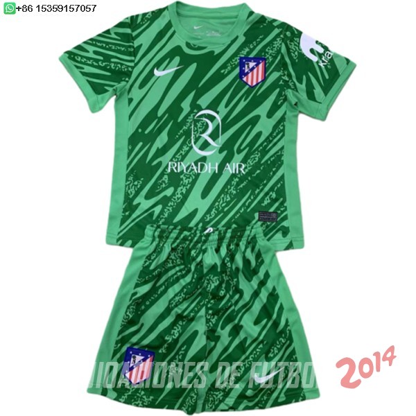 Camiseta Del Conjunto Completo Atlético Madrid Ninos Portero 2024/2025 Verde