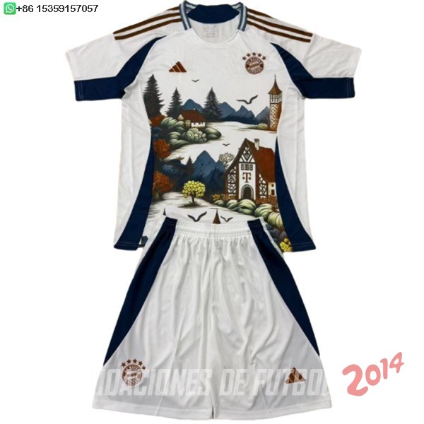Camiseta Del Conjunto Completo Bayern Munich Ninos Especial 2025/2026 Blanco