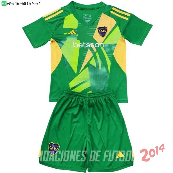 Camiseta Del Conjunto Completo Boca Juniors Ninos Portero 2024/2025 Verde