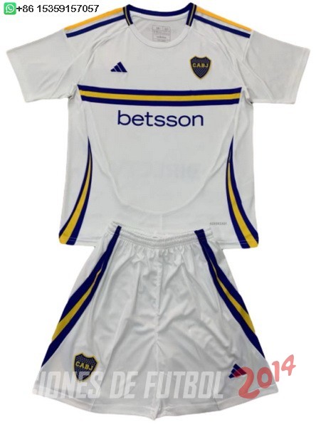 Camiseta Del Conjunto Completo Boca Juniors Ninos Segunda 2024/2025