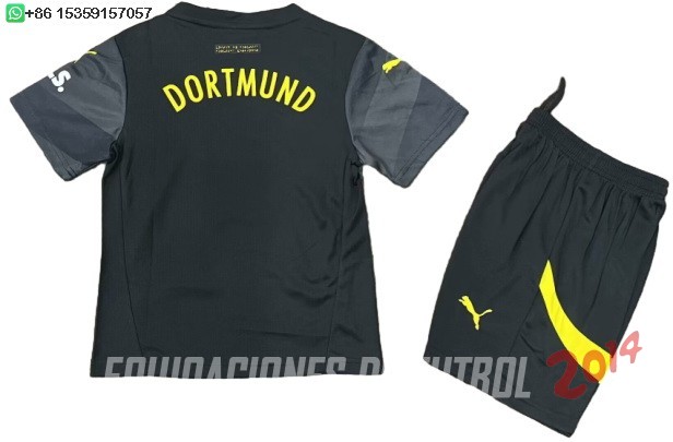 Camiseta Del Conjunto Completo Borussia Dortmund Ninos Segunda 2024/2025