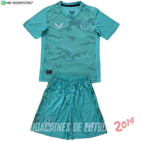 Camiseta Del Conjunto Completo Everton Ninos Portero 2024/2025 Azul