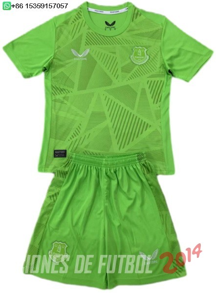 Camiseta Del Conjunto Completo Everton Ninos Portero 2024/2025 Verde