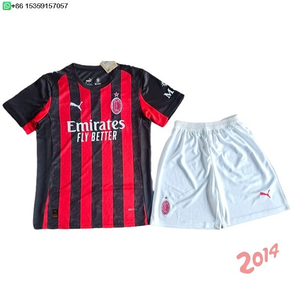 Camiseta Del Conjunto Completo Hombre AC Milan Primera Concepto 2025/2026