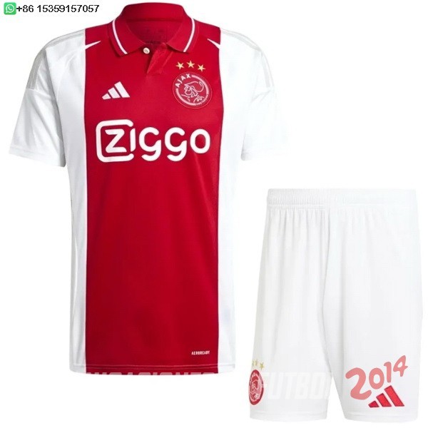 Camiseta Del Conjunto Completo Hombre Ajax Primera 2024/2025