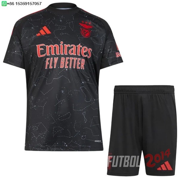 Camiseta Del Conjunto Completo Hombre Benfica Segunda 2024/2025