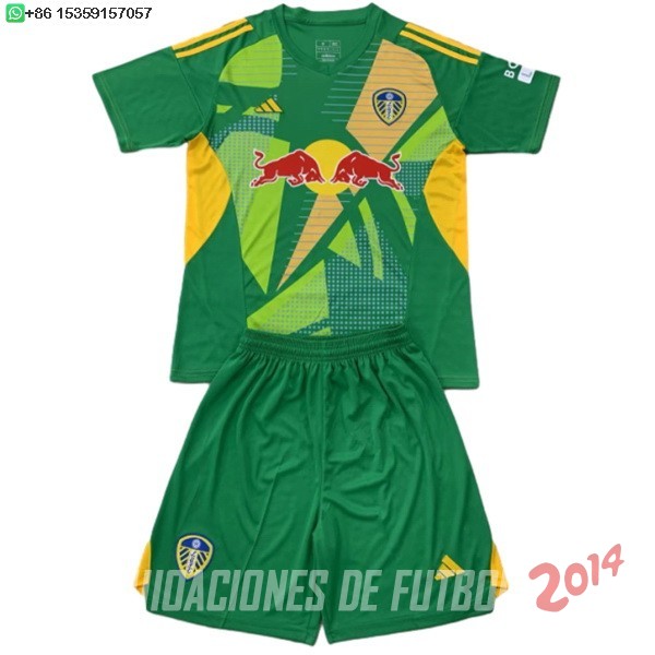 Camiseta Del Conjunto Completo Hombre Leeds United Portero 2024/2025 Verde