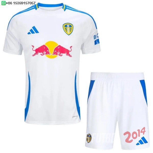 Camiseta Del Conjunto Completo Hombre Leeds United Primera 2024/2025